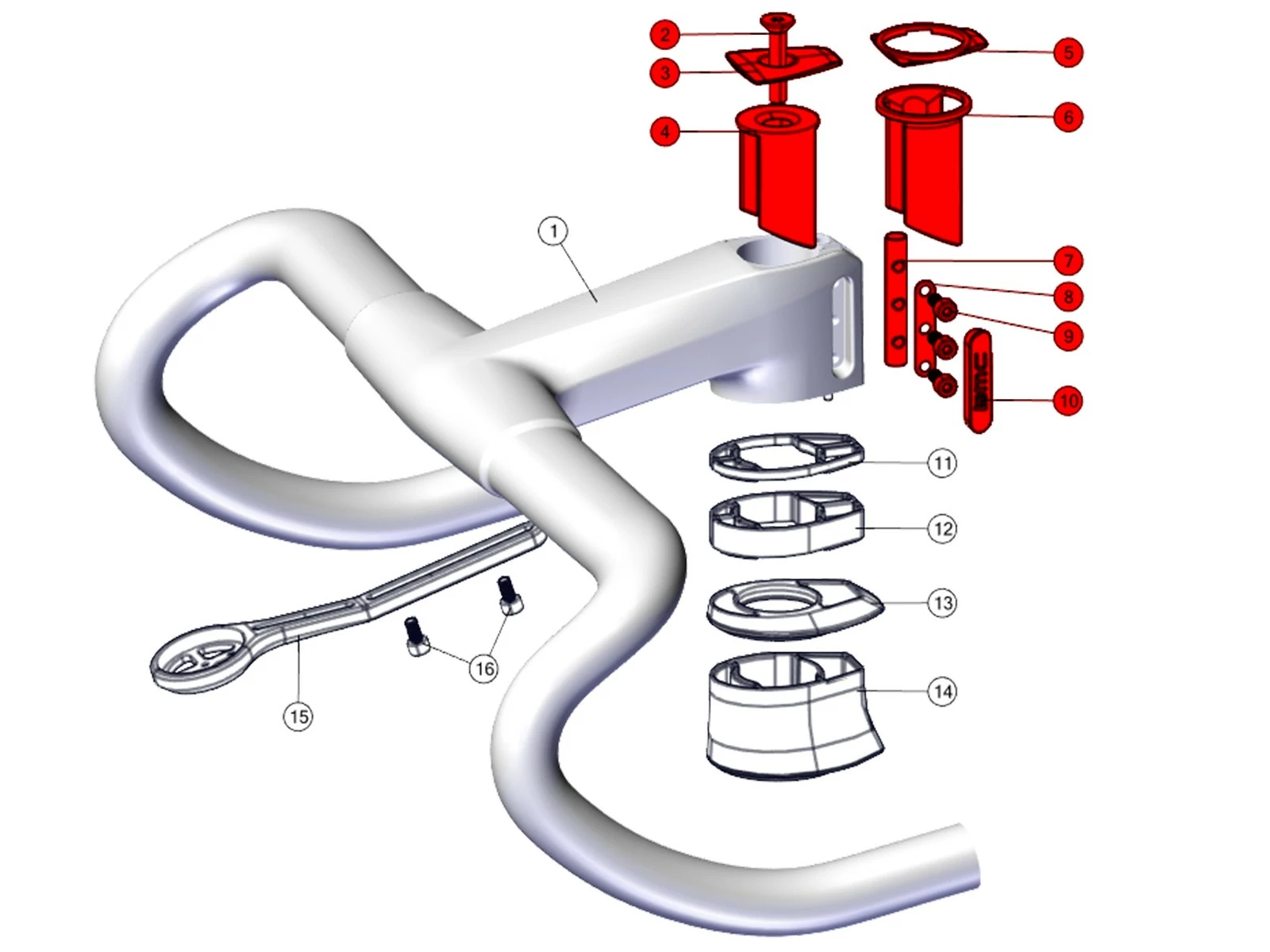 BMC Kit De Petits Composants Cockpit ICS Carbon 30000709 - 30001783 - 30003731 1 BMC Kit De Petits Composants Cockpit ICS Carbon 30000709 - 30001783 - 30003731