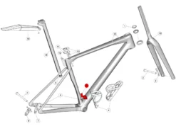 BMC Support De Dérailleur Avant Et Couvercle Kaius KAS01 - 30004027