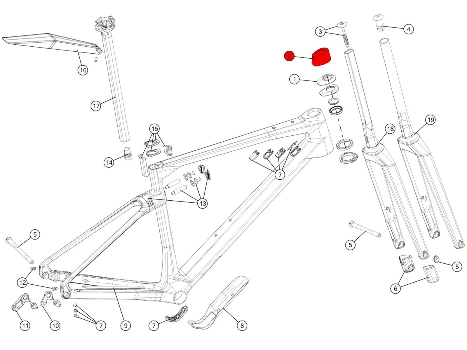 BMC Topcone ICS High Entretoise Haute 32mm - 302084 2 BMC Topcone ICS High Entretoise Haute 32mm - 302084 – Image 2