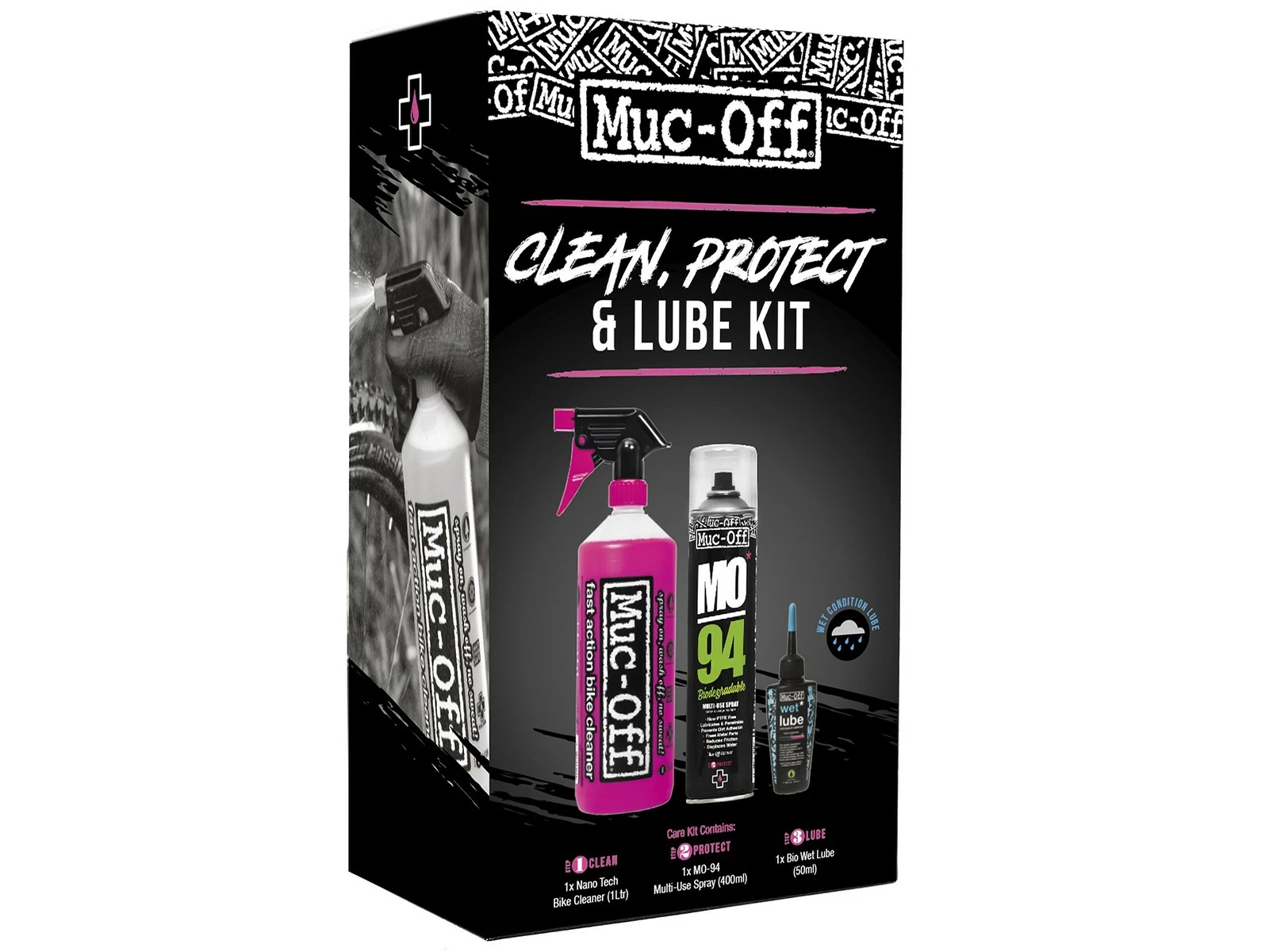 MUC-OFF Kit D'entretien Clean - Protect - Wet Lube 1 MUC-OFF Kit D'entretien Clean - Protect - Wet Lube