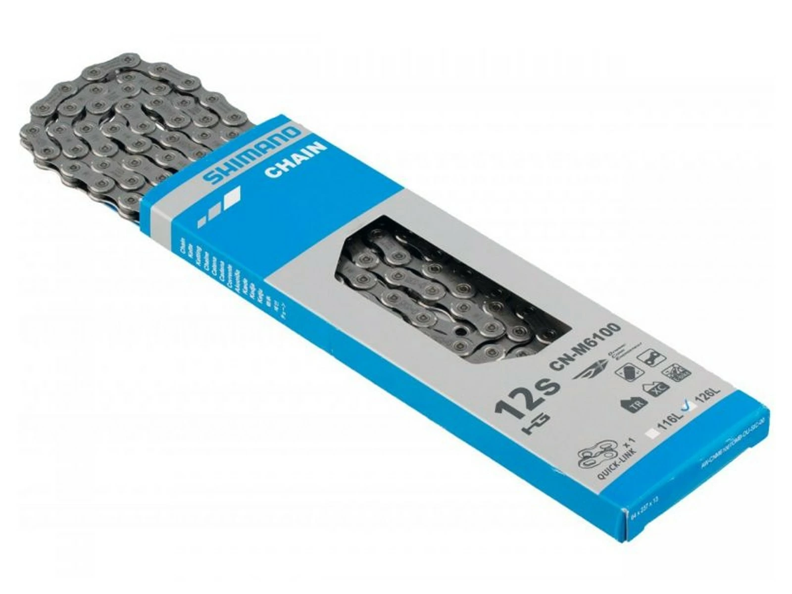 SHIMANO Chaîne Deore CN-M6100 12v Quick-Link 126,122, 138 Maillons 1 SHIMANO Chaîne Deore CN-M6100 12v Quick-Link 126,122, 138 Maillons