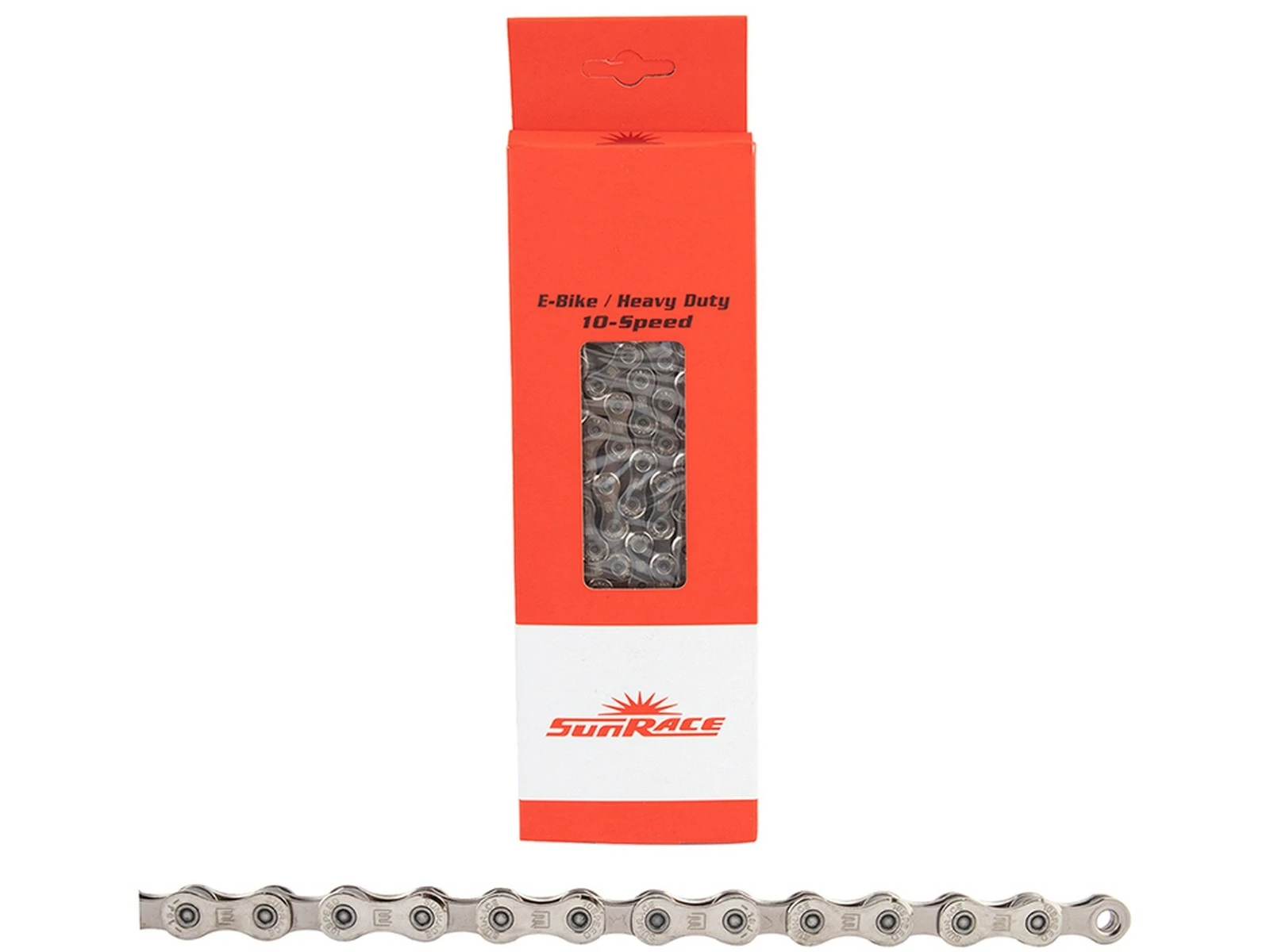 SUNRACE Chaîne 10v CN10E Argent 138 Maillons 2 SUNRACE Chaîne 10v CN10E Argent 138 Maillons – Image 2