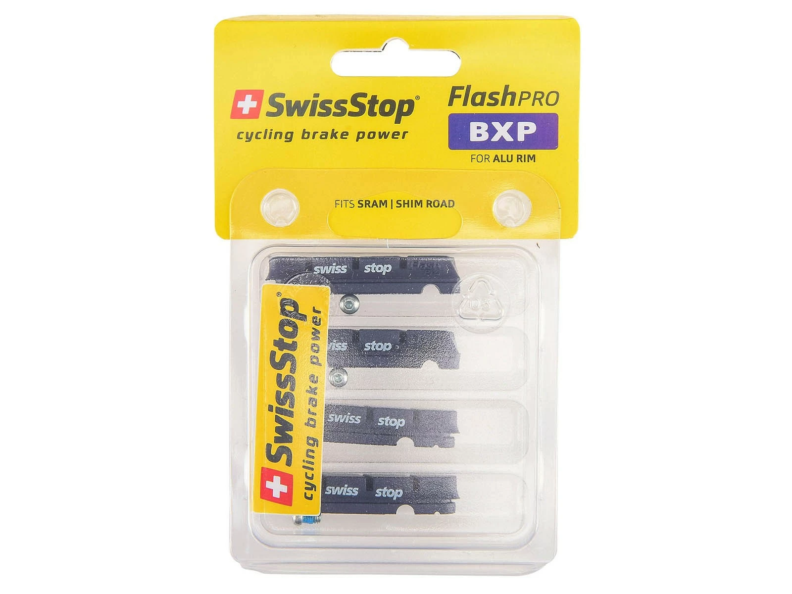 SWISSSTOP Pack De 4 Patins FlashPro BXP Bleu Shimano/Sram - Aluminium 2 SWISSSTOP Pack De 4 Patins FlashPro BXP Bleu Shimano/Sram - Aluminium – Image 2